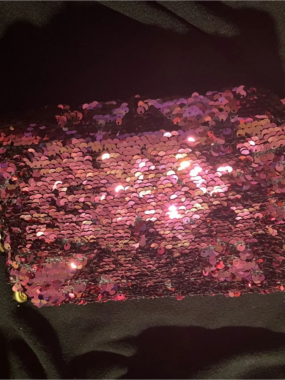 Montana West Sequin Evening Bag Hot Pink Gold Chunky Chain Crossbody NWT Luxury